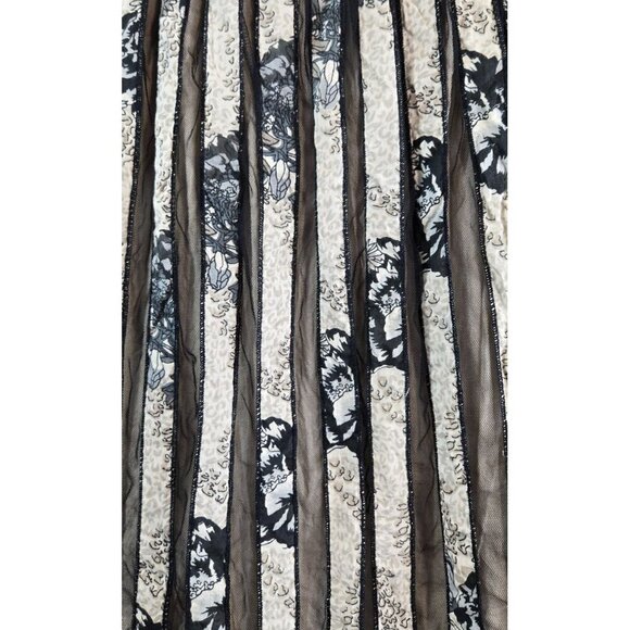 Adolfo Dominguez Ribbon Dress Skater Cocktail Party Sleeveless Sz 10 Above Knee - Picture 4 of 8